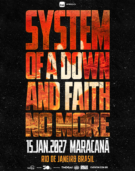 Poster do show do System of a Down e Faith No More